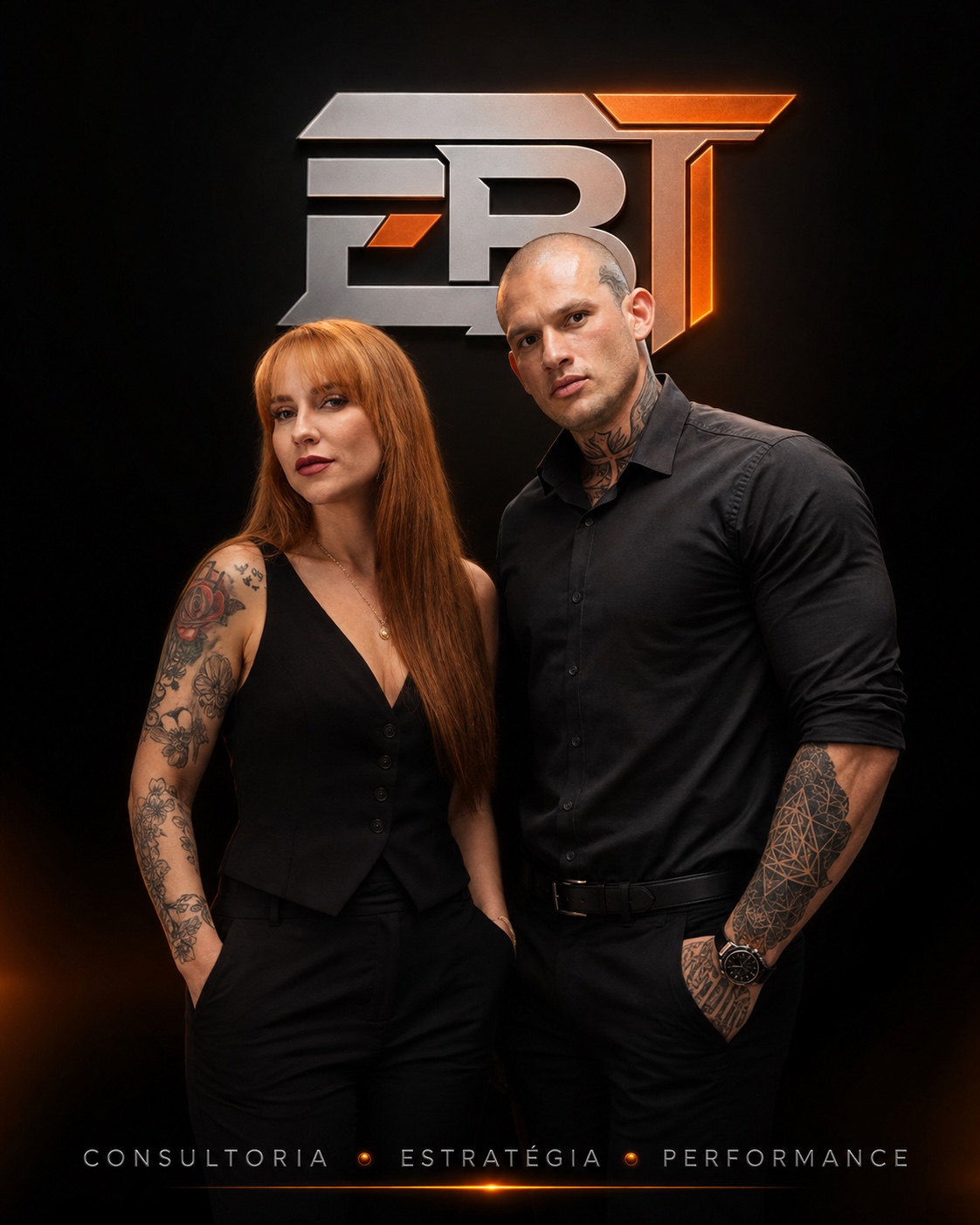 Erick e Thaiane Melo diante da marca EBT Enterprise